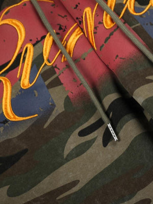 Camo Jogginghose – Kordel und Schriftzug Nahaufnahme | XoKool