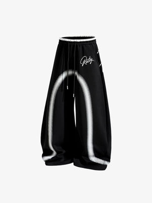 Barrel sweatpants – Black, angled view | XoKool
