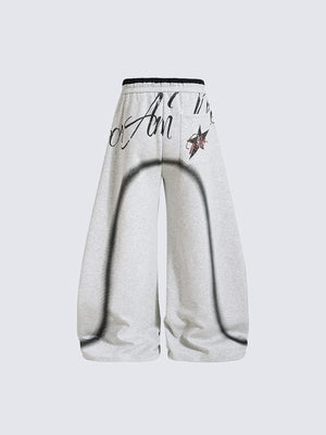 Barrel sweatpants – Grey, back view | XoKool