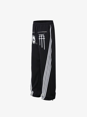 Jogginghose mit Zip-Taschen – Schwarz, Seitenansicht | XoKool