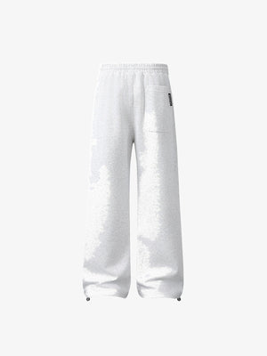 Jogginghose mit Zip-Taschen und Seitenstreifen – Grau meliert, Rückseite flach | XoKool