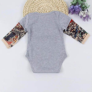 It’s not every day you see a baby sporting some awesome tats! Dress your cool kid in this unisex romper and it will be sure to turn heads! It comes with printed tattoos on each sleeve 👶 We use sublimation printing for optimal color rendering You won't be