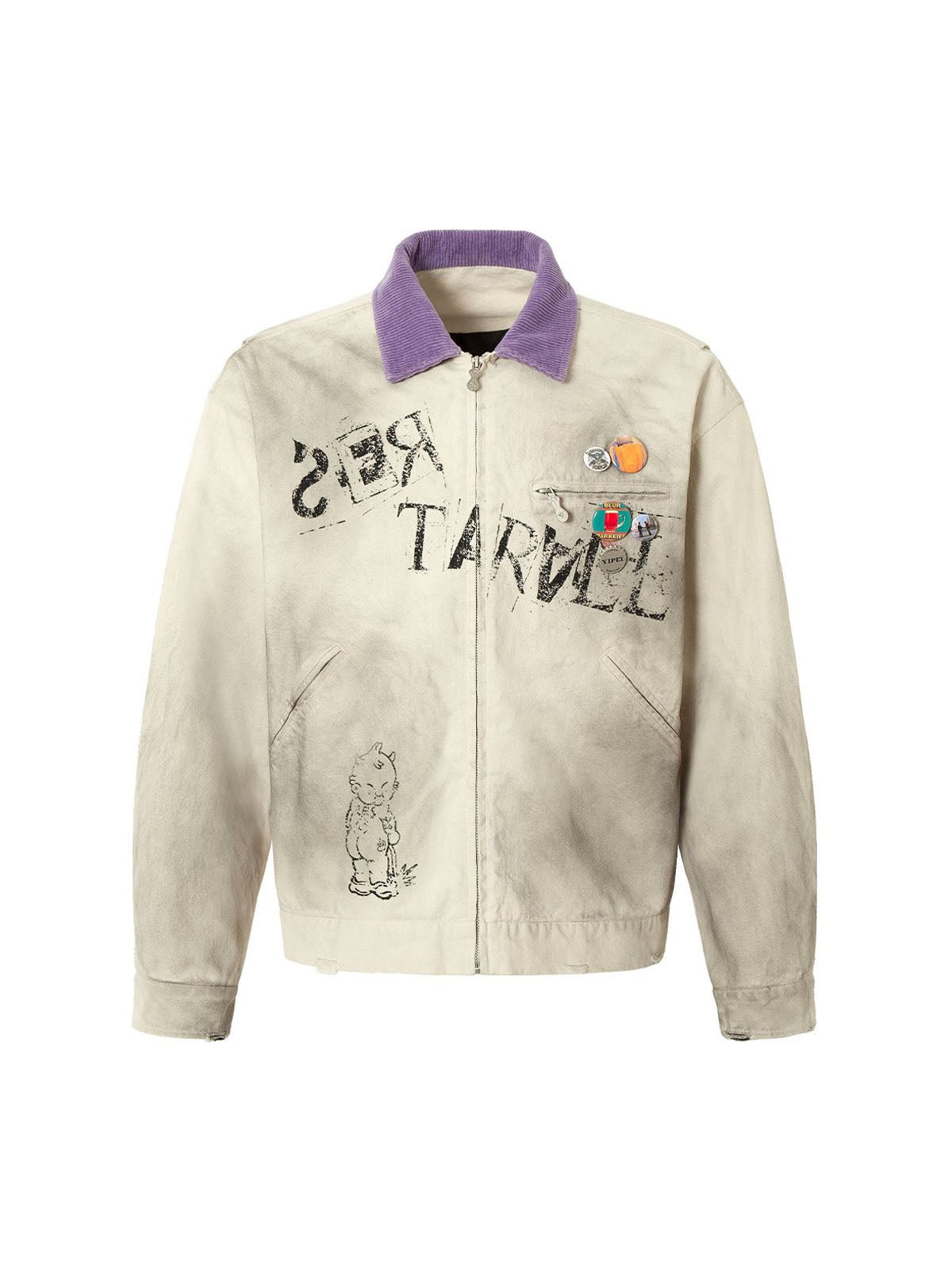 Jackets – Retro Badge Dirty Dye Detroit Jacket | XoKool