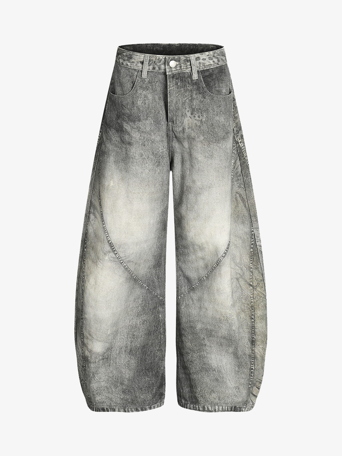 Vintage Denim – Vintage Heavy Distressed Washed Barrel Jeans | XoKool