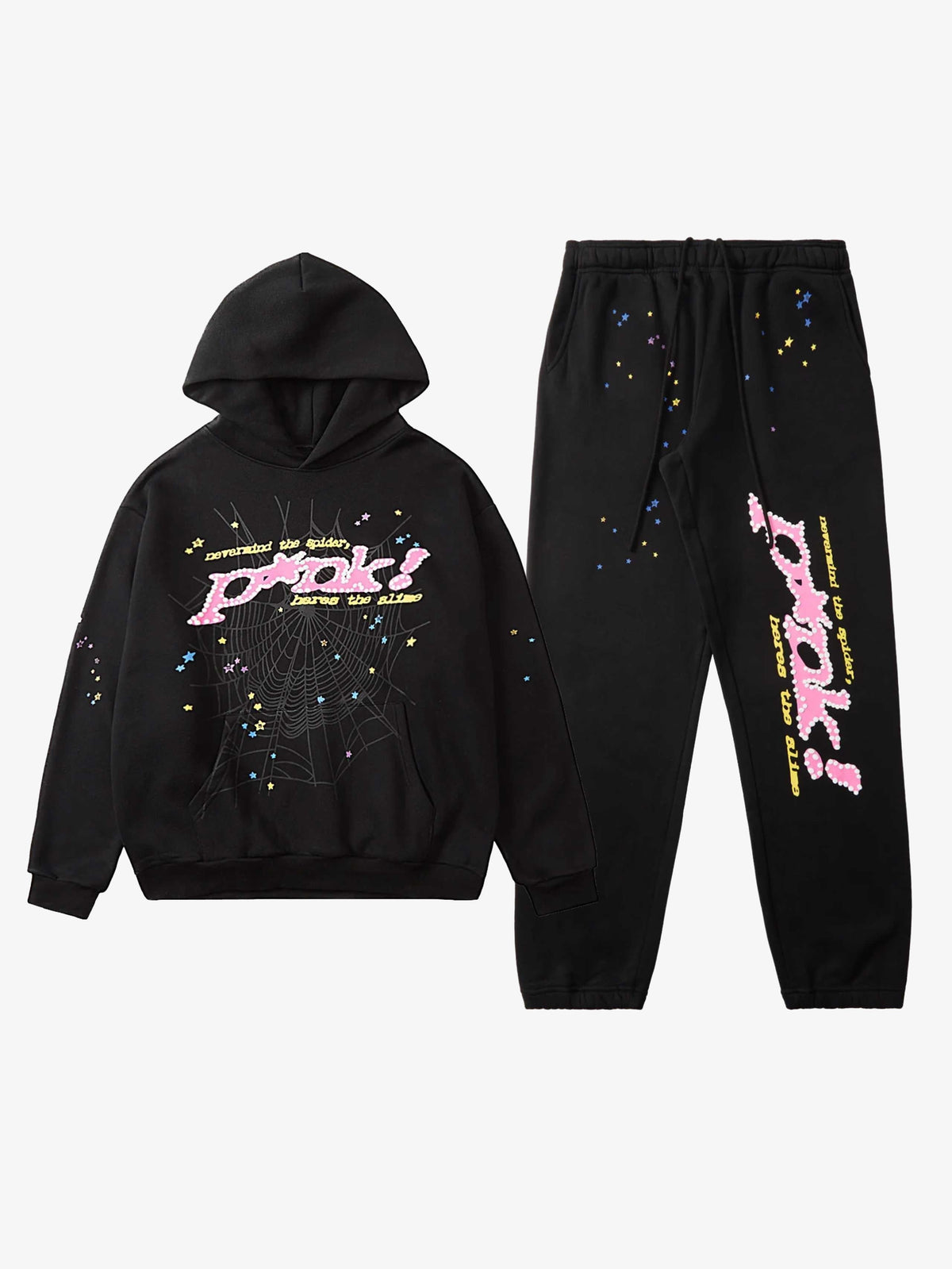 SALE – Spider Printed Sweatshirt And Sweatpants Set | XoKool