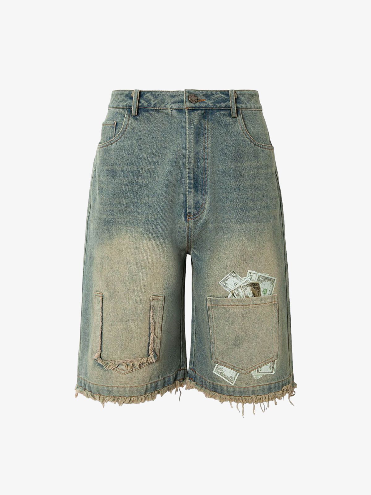 Jorts & Jean Shorts – Gradient Washed Raw Edge Jorts | XoKool