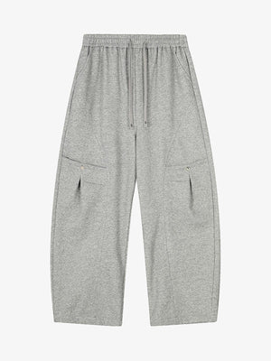 Riveted Pleated Drawstring Barrel Pants - thumbnail 1