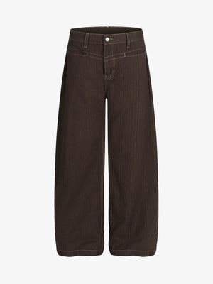 Vintage Contrast Thread Barrel Pants - thumbnail 1