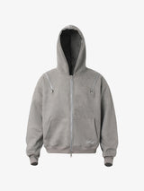 Suede Double-Ended Zippered Cropped Hooded Jacket