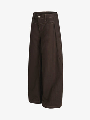 Vintage Contrast Thread Barrel Pants - thumbnail 3