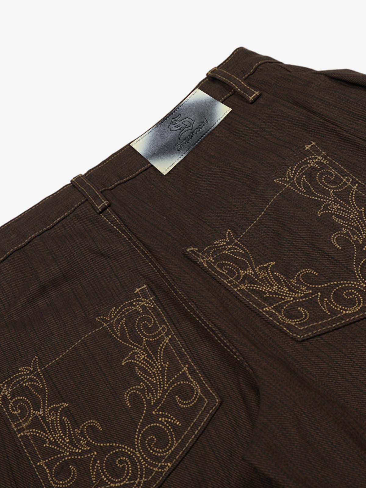 Vintage Contrast Thread Barrel Pants - image 6