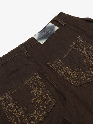 Vintage Contrast Thread Barrel Pants - thumbnail 6