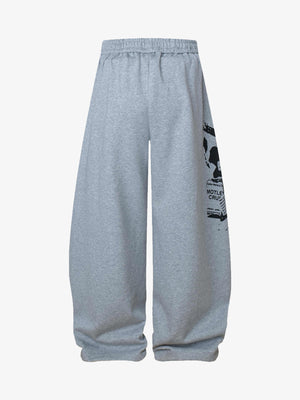 Dark Street Character Print Waist Strap Detail Barrel Pants - thumbnail 4