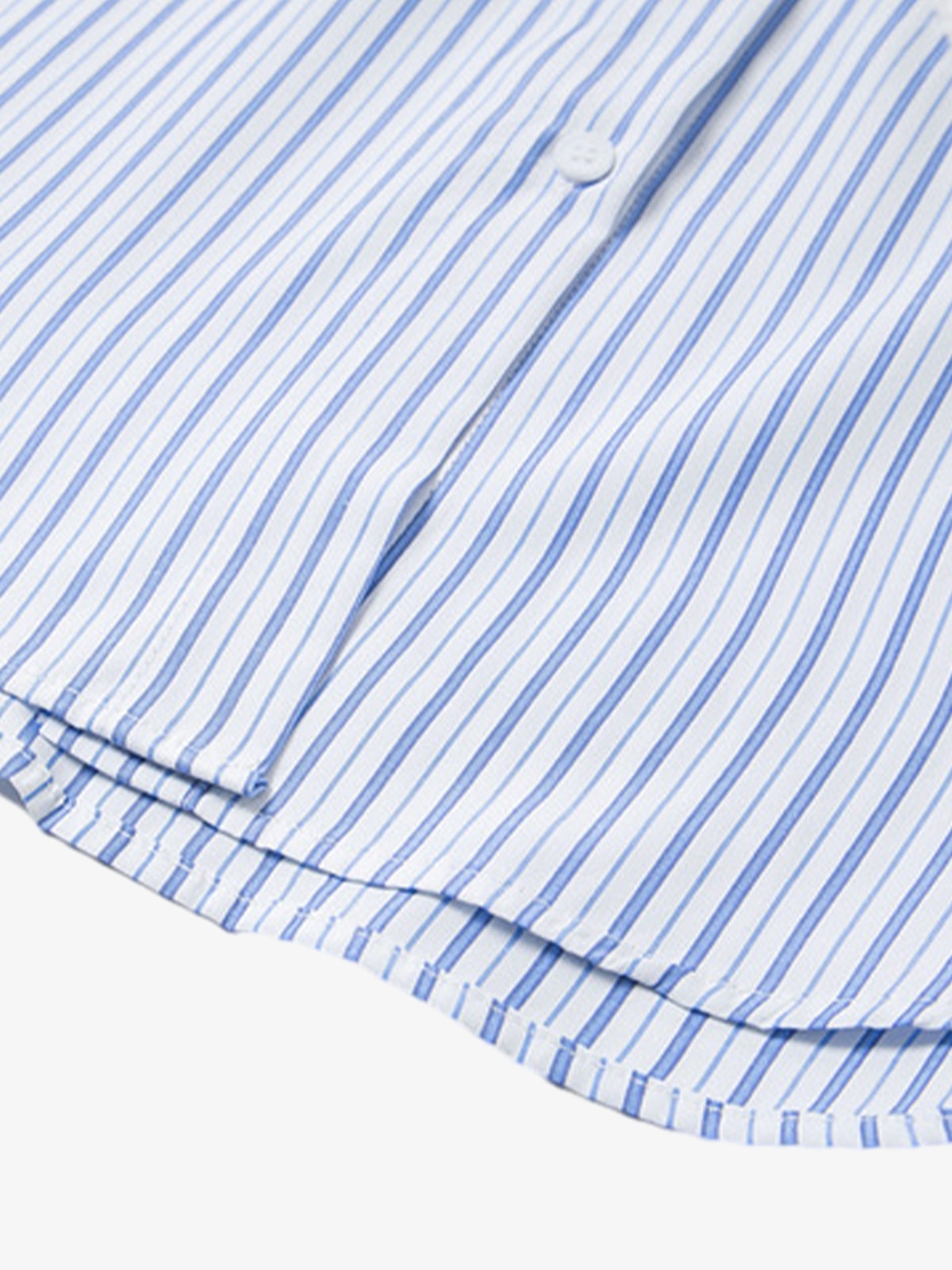 Retro Contrast Flocked Striped Long Sleeve Shirt - image 9