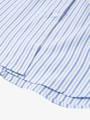 Retro Contrast Flocked Striped Long Sleeve Shirt - thumbnail 9