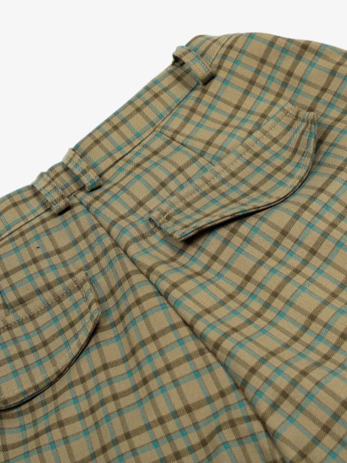 Retro Plaid Multi-pocket Cargo Pants - image 4