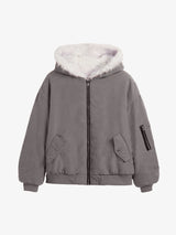 Oversized Reversible Fur Hooded Jacket