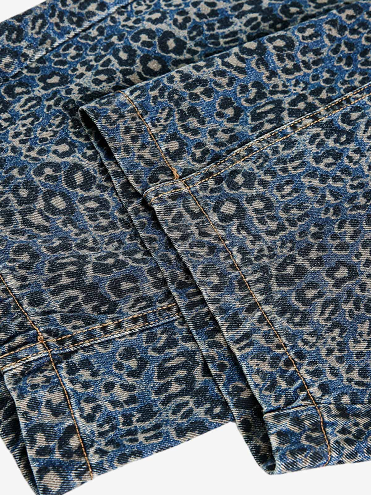 Denim Street Leopard Print Barrel Jeans - image 8