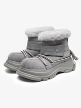 Chunky Waterproof Shearling-Lined Mid-Calf Winter Boots