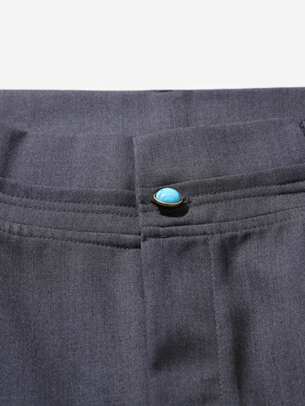 Turquoise Design Flared Scimitar Pants - image 5