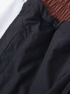 Retro Patchwork Faux Two-Piece Double Waist Casual Pants - thumbnail 6