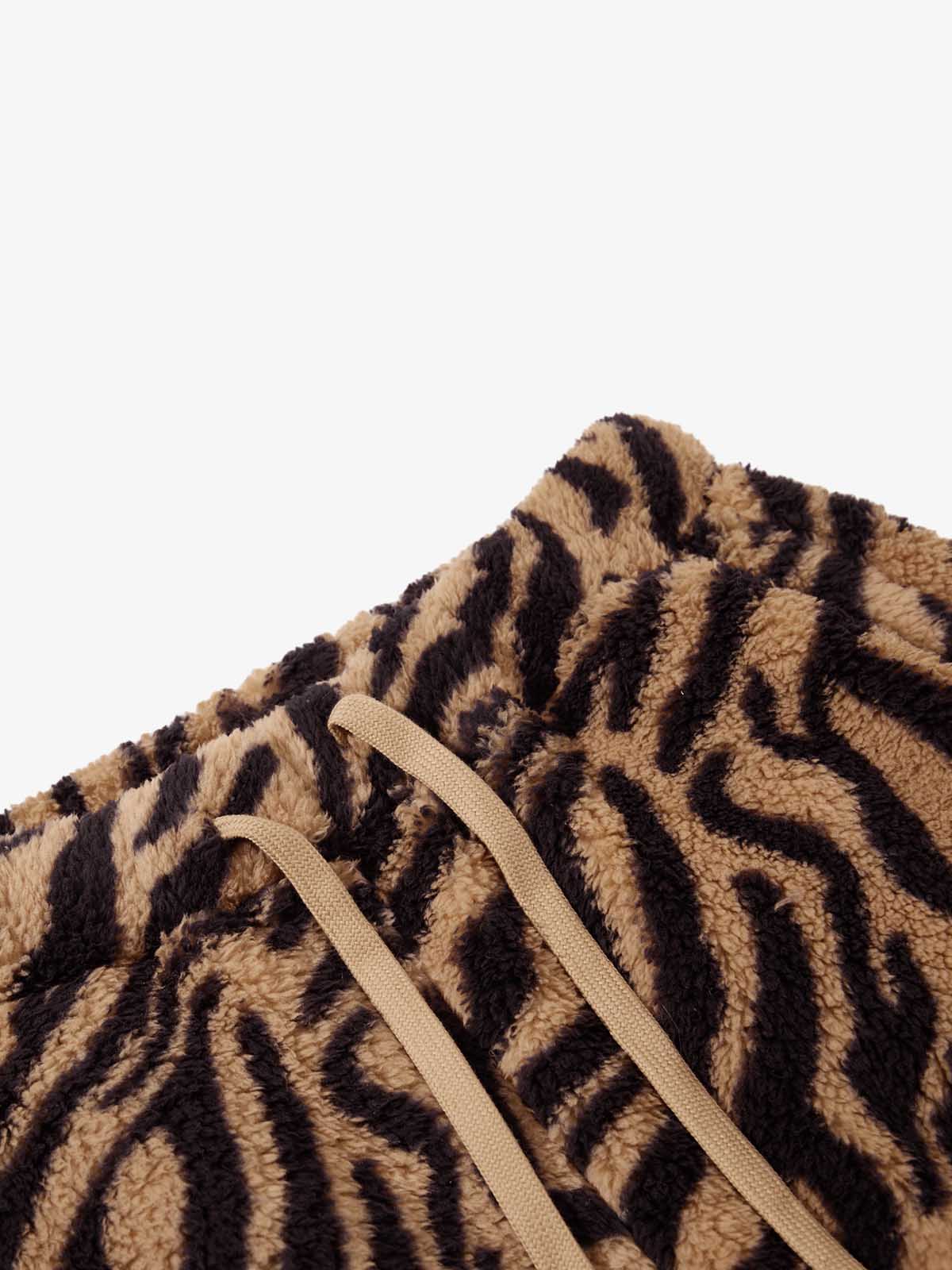 Zebra print pants – waist and drawstring close-up | XoKool