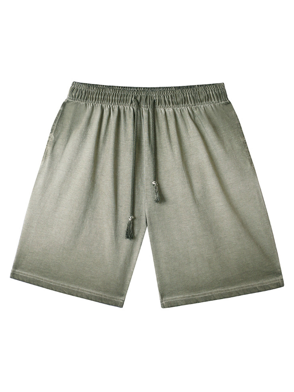 Distressed Washed Drawstring Shorts