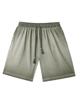 Distressed Washed Drawstring Shorts