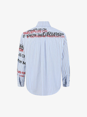 Street Lettering Vintage Striped Shirt - thumbnail 2