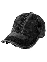 Washed Denim Outdoor Cap Vintage Streetwear Style - 19806