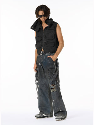Heavy-Duty Multi-Pocket Multi-Zipper Vest - thumbnail 8