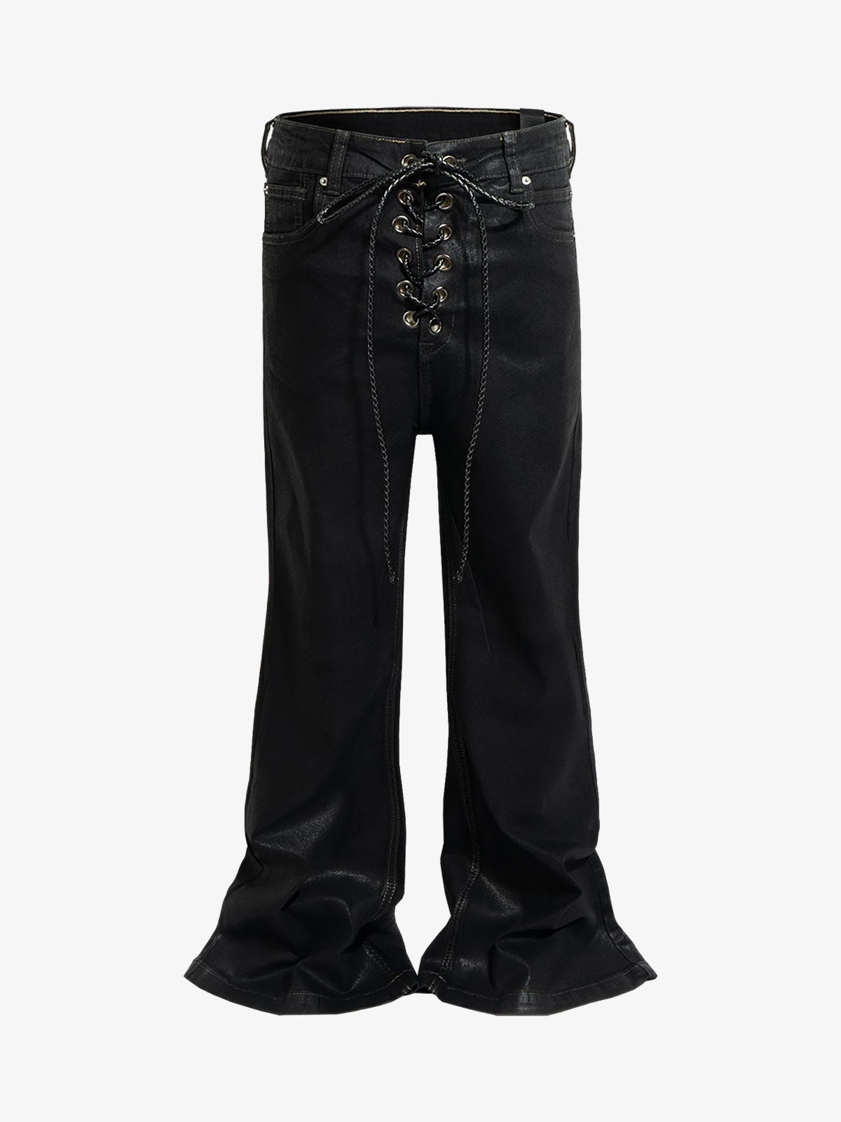 High Street RO Coated Washed Slightly Flared Jeans