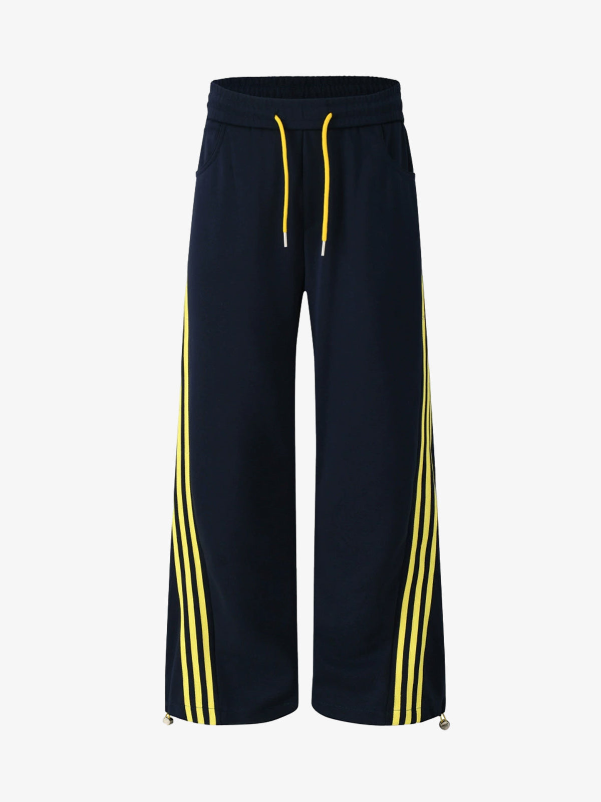 Striped Loose Drape Pants - Blue