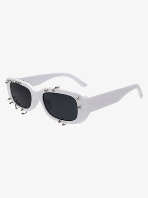 Retro Punk Studded Small Square Frame Sunglasses - thumbnail 1