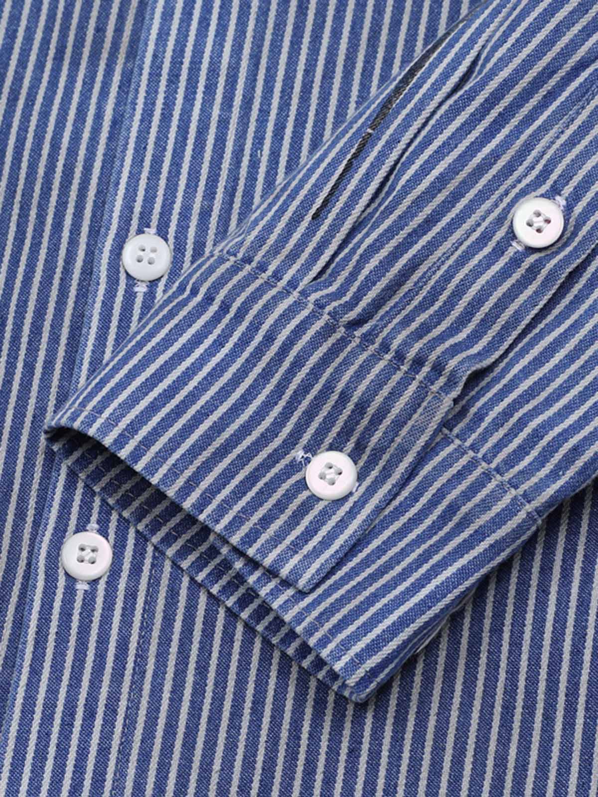 Streetwear Red Star Striped Long Sleeve Shirt - image 4