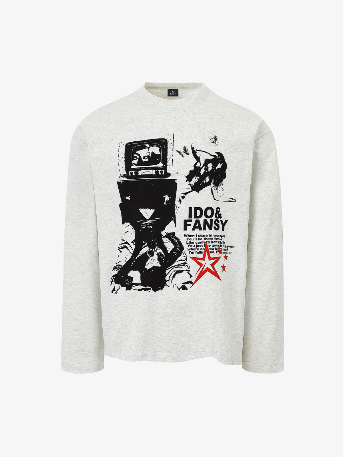 Hip-Hop Dark Punk Graphic Long-Sleeved T-Shirt