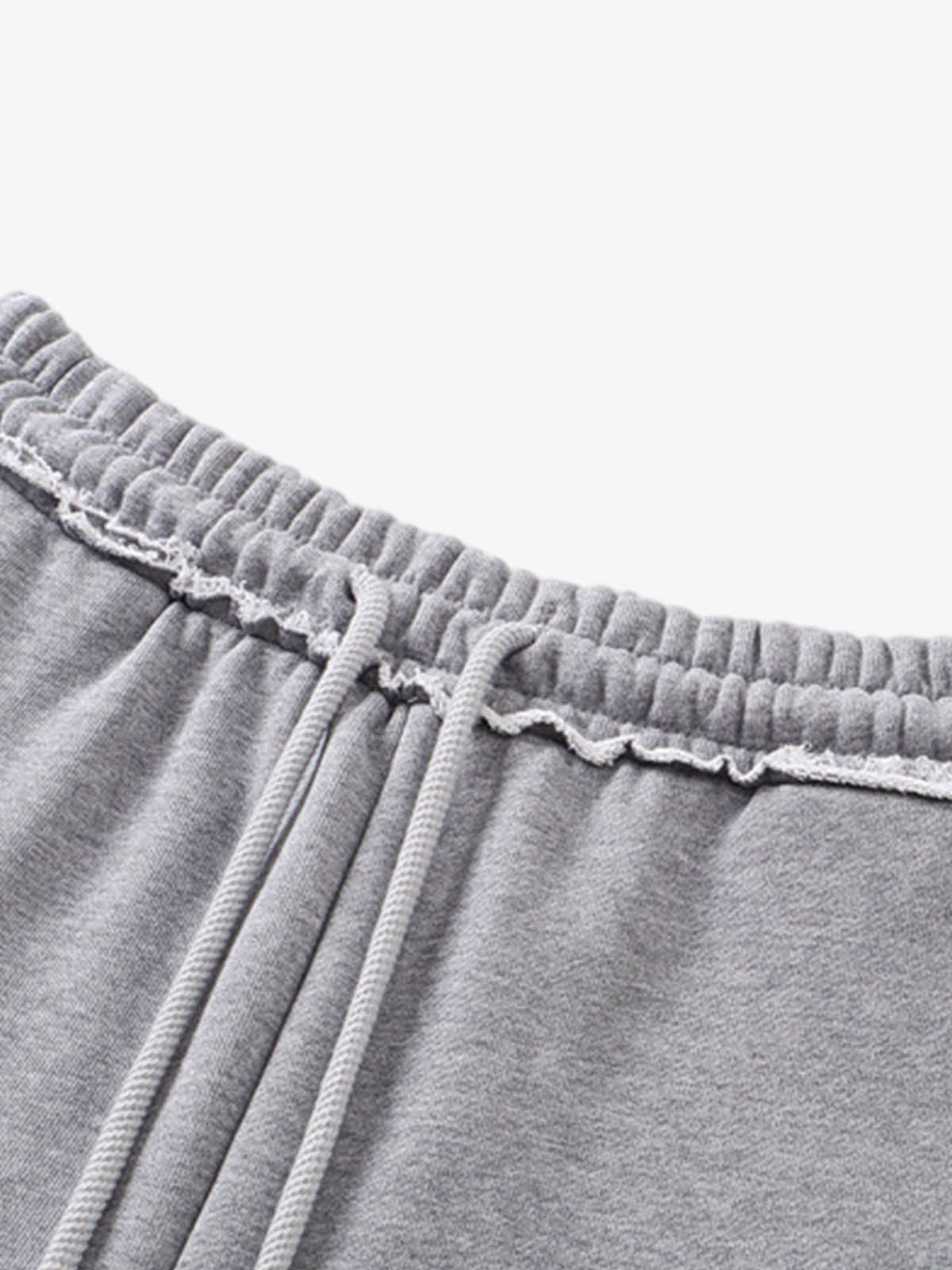 Retro Letter Print Drawstring Straight-Leg Wide Pants - image 7