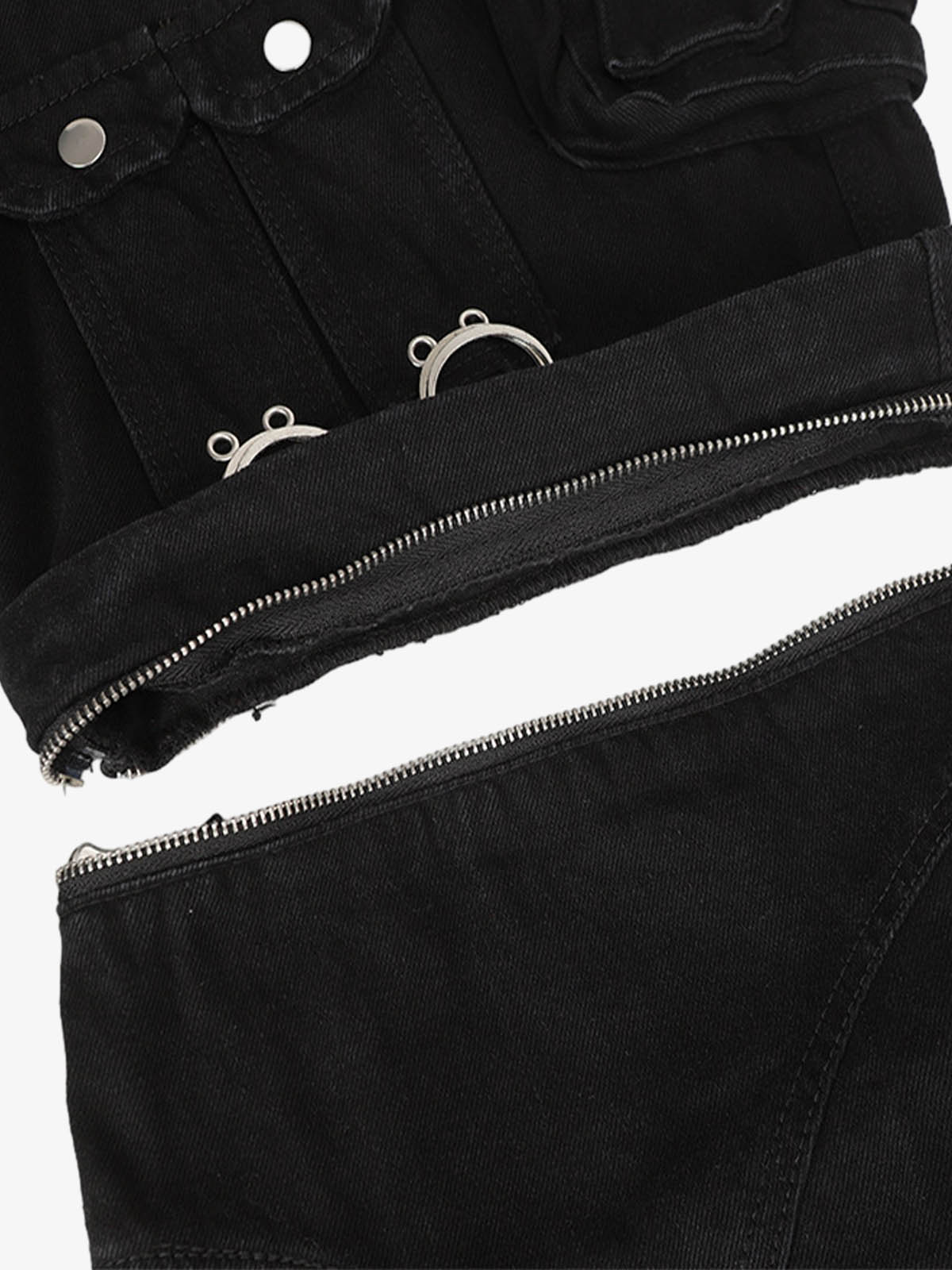 Two-in-One Design Streetwear Tactical Multi-Pocket Cargo Pants - image 9