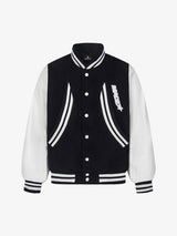 Retro Stripe With Contrast Stitching Baseball Jacket