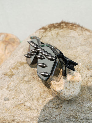 Streetwear Metal Rivet Curved Lens Glasses - thumbnail 13