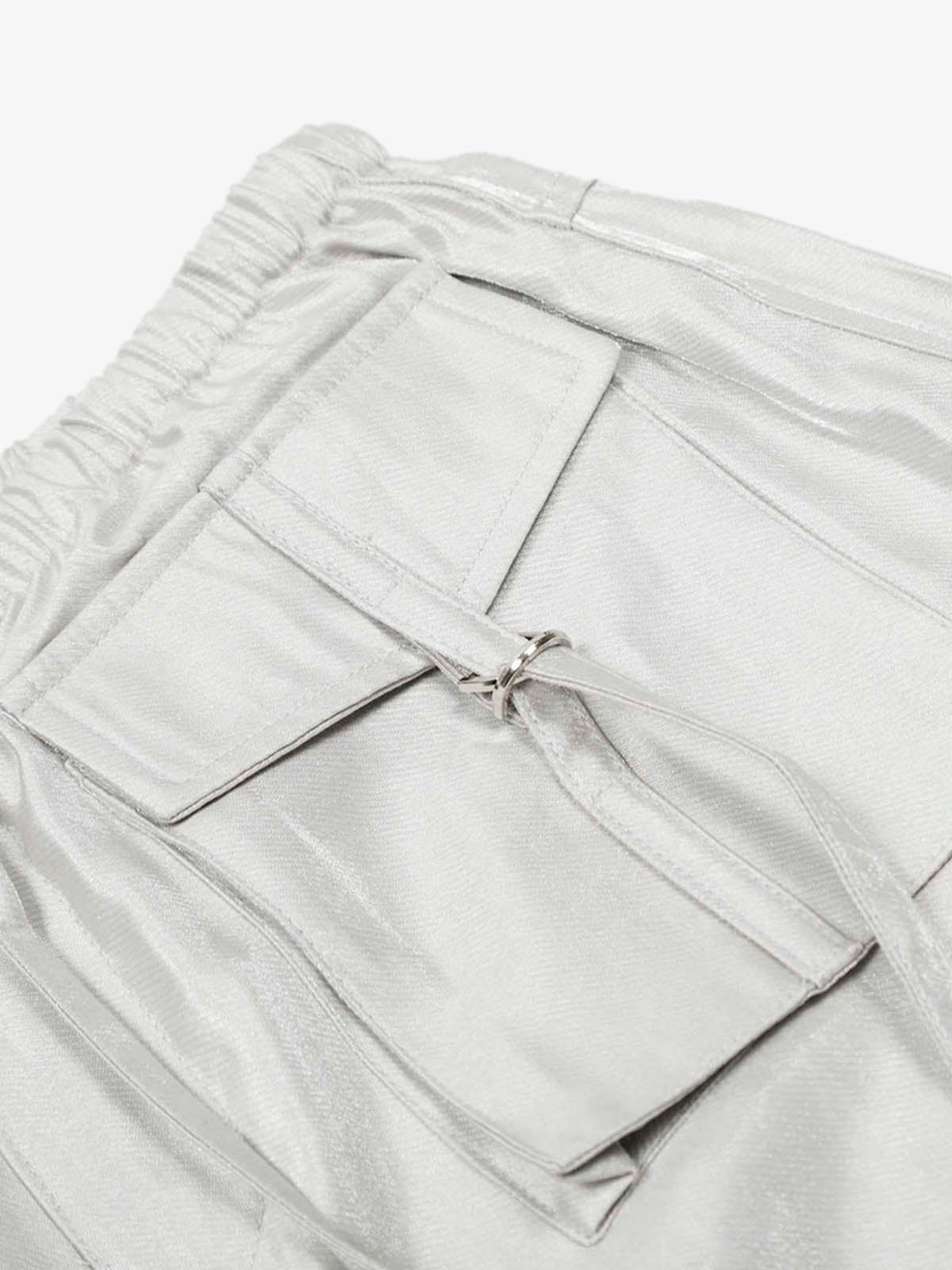 High Street Rivet Pleated Workwear Multi-Pocket Casual Pants - image 6