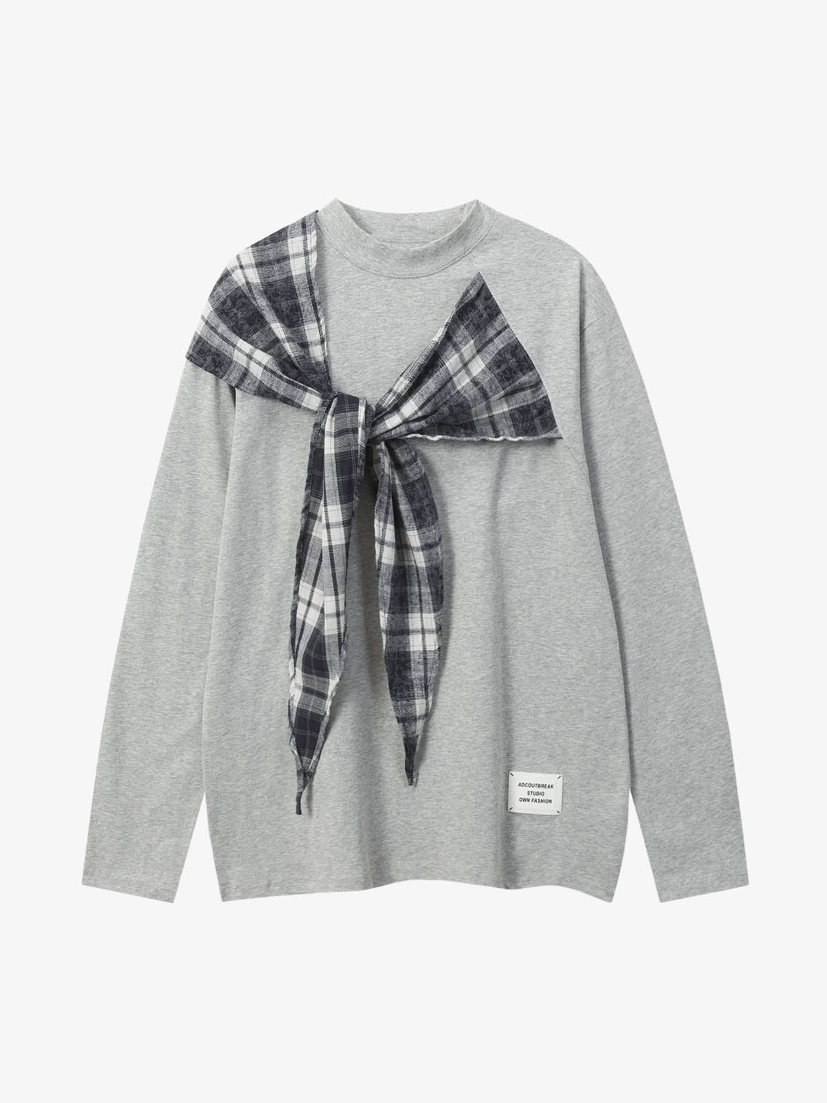 Vintage Bow Design Long-Sleeved T-Shirt