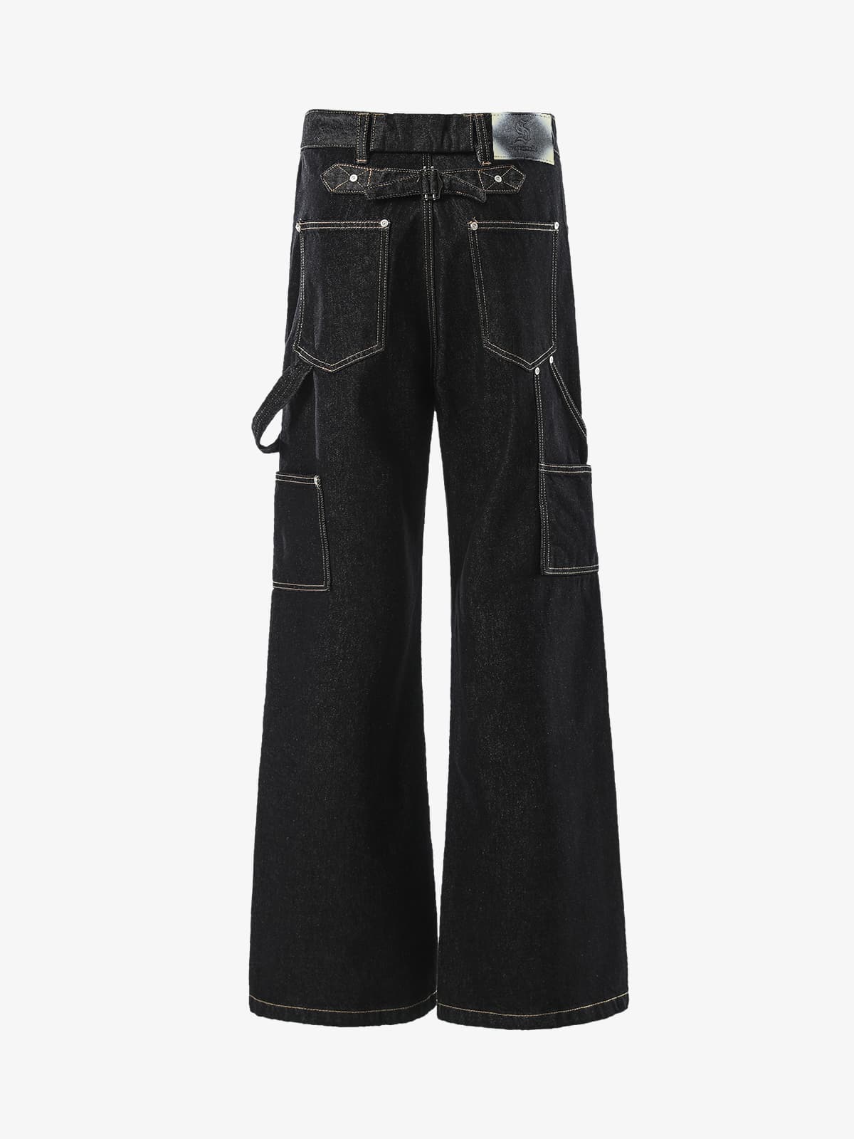 Vintage Button Fly Stitch Detail Baggy Jeans