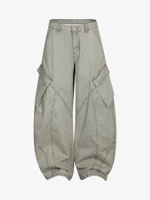 Patchwork Multi-Pocket Workwear Casual Machete Pants - thumbnail 1