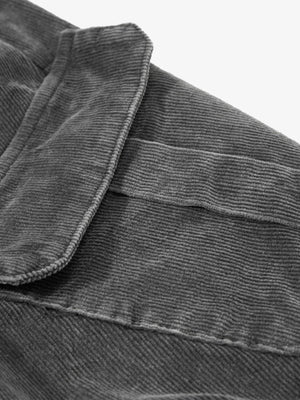 Graue Cord-Cargohose – Nahaufnahme Cargotasche | XoKool