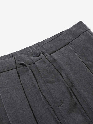 High Street Drawstring Design Pleated Flared Scimitar Pants - thumbnail 6