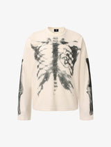 Skeleton Graphic Waffle Sweatshirt – Spooky Halloween Vibes