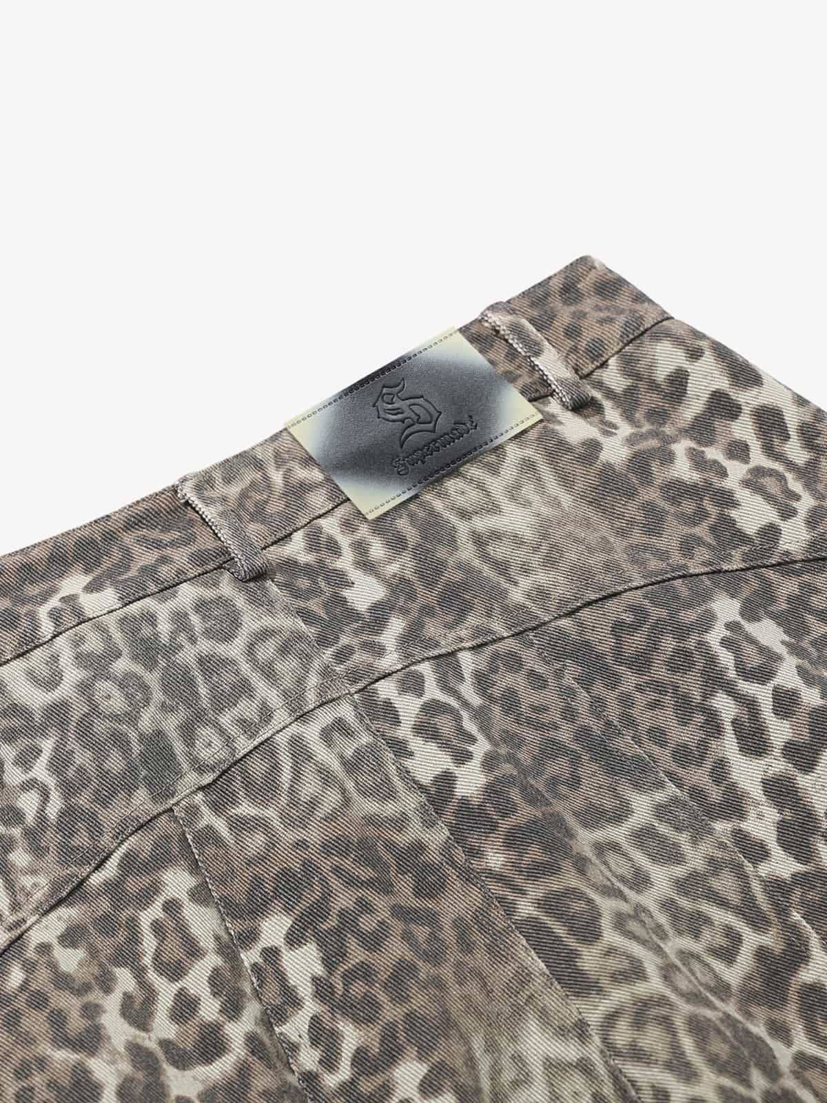Vintage Leopard Print Cargo Barrel Pants - image 6