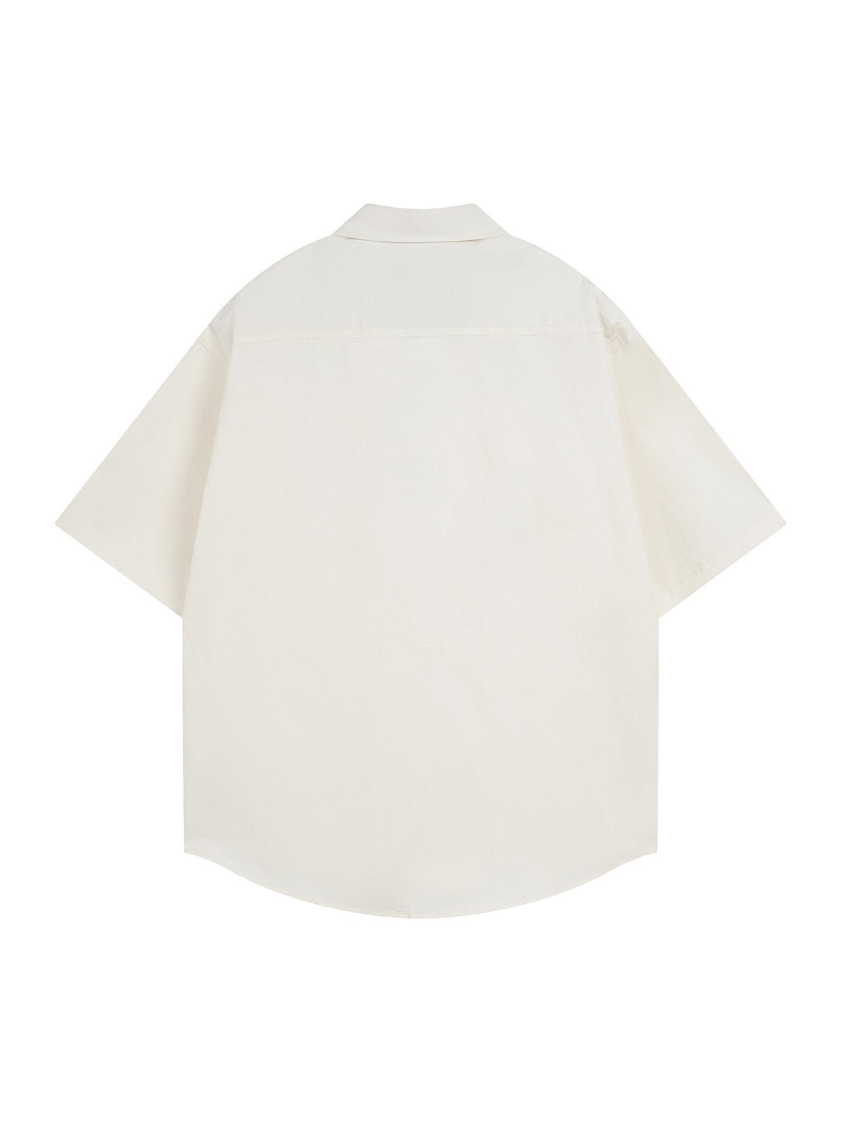 Retro Letter Print Short Sleeve Shirt - image 3