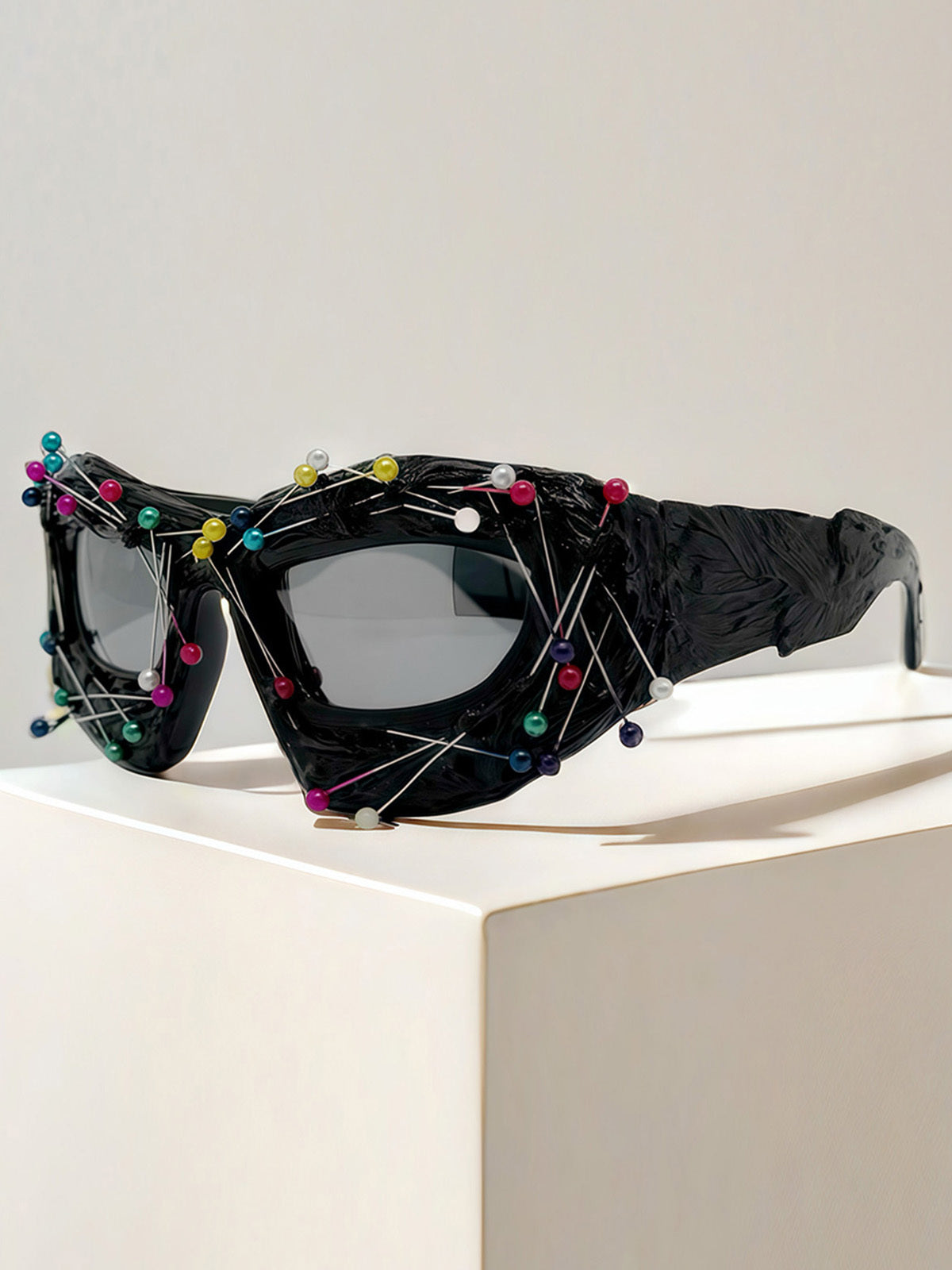 Hip Hop Punk Beaded Sunglasses - image 5